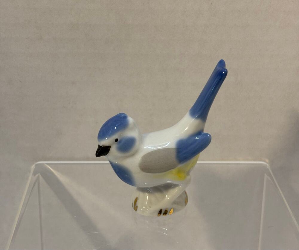 Vintage Lomonosov ? Porcelain Blue Bird Figurine
